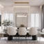 Modern LED Gold Linear Chandelier