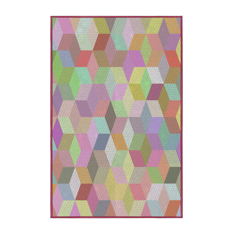 Tapis décoratif vert géométrique roepke, Rectangle 2 pi x 3 pi