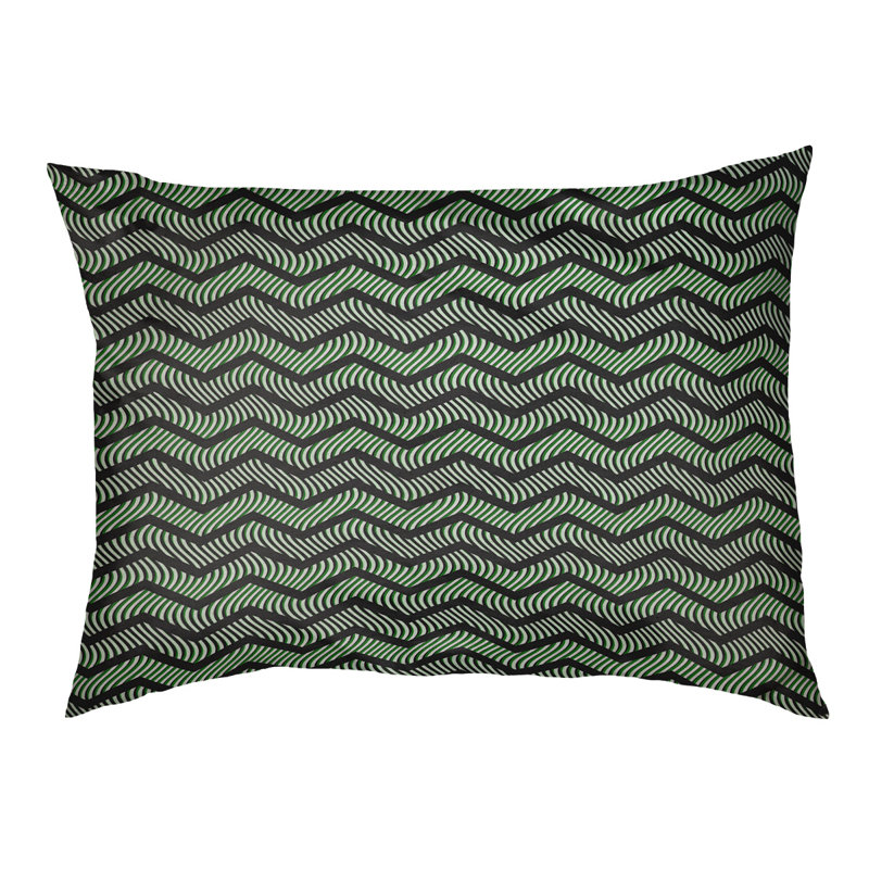 Coussin pour chien Chelan, Moyen (l 40 po x P 6,5 po x H 30 po), Noir/vert