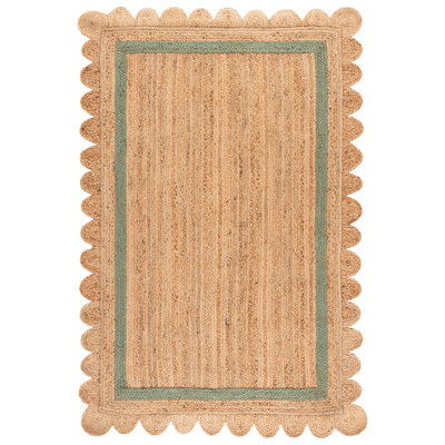 Tapis géométrique en jute tissé à la main Inaki