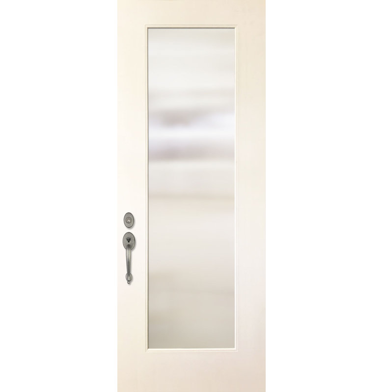 Full Lite FiberCraft Front Door, 95.25" H x 35.75" W x 1.75" D, Right Hand/Inswing, Urbane Bronze