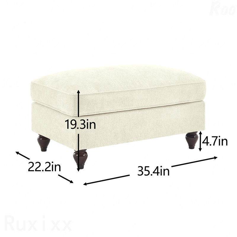 Repose-pieds en chenille - pour le salon, Brown