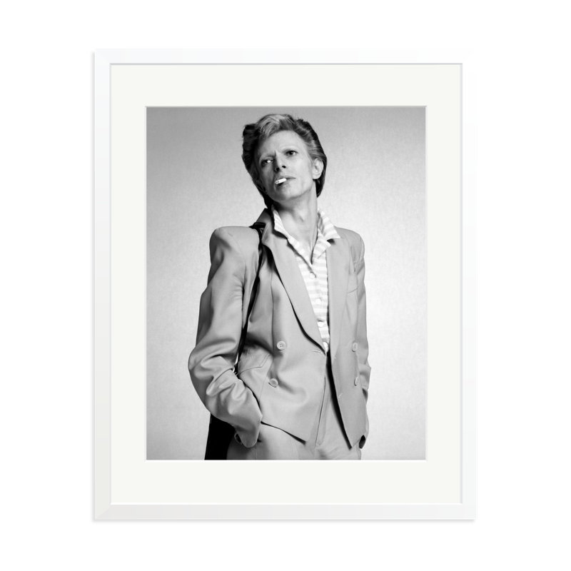 David Bowie Magazine Cover, 31" H x 25" W, White