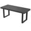 Table de salle à manger d'extérieur rectangulaire 6 places en PEHD de 70 pouces (178 cm)-543689795