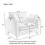 Fauteuil surdimensionné 46,3 po, tissu chenille-393668420