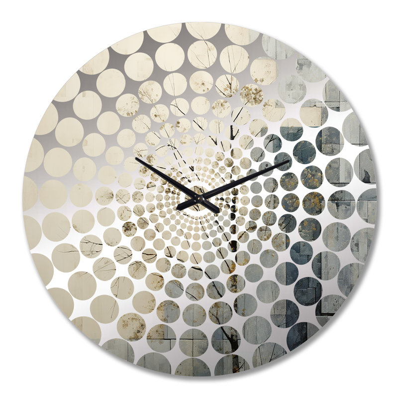 Nature Split - Abstract Shapes Wall Clock, Large