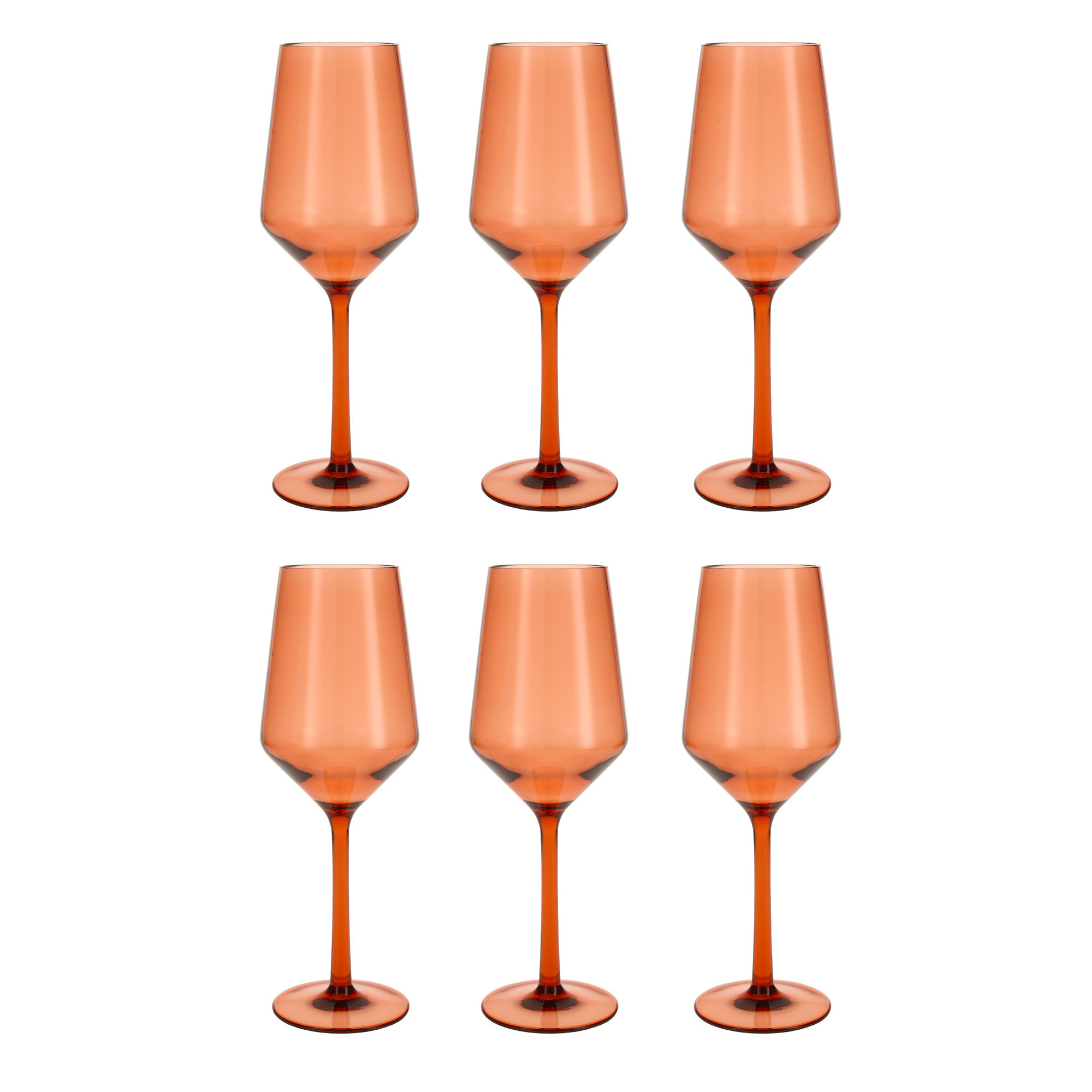 Fortessa Sole Outdoor Wine Glass, Terra Cotta Orange, 13 oz.