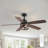 Yarianny  52" Ceiling Fan with Remote, Classic,Traditional,Office, Living Room, Family Room, Dining Room, Bedroom