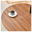 Table de salle à manger ronde 31,5 "avec grain de bois foncé et texture annulaire - Table bistro moderne à piédestal pour petits espaces