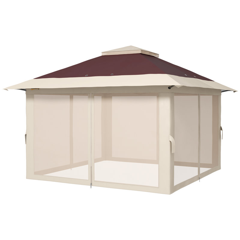 Auvent instantané 13 'x 13', tente d'extérieur portable, parasol pour fête, mariage, jardin, cour