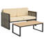 Ensemble de conversation de terrasse avec coussins Tracee-119368868