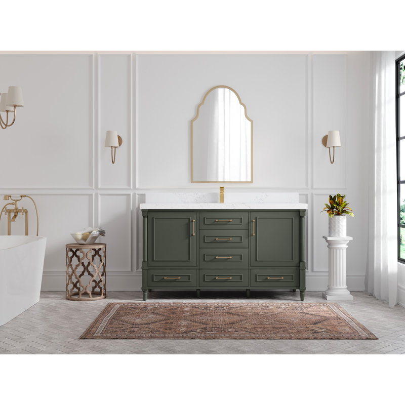 Ensemble de meuble-lavabo simple 60 po Aberdeen, Empira blanc