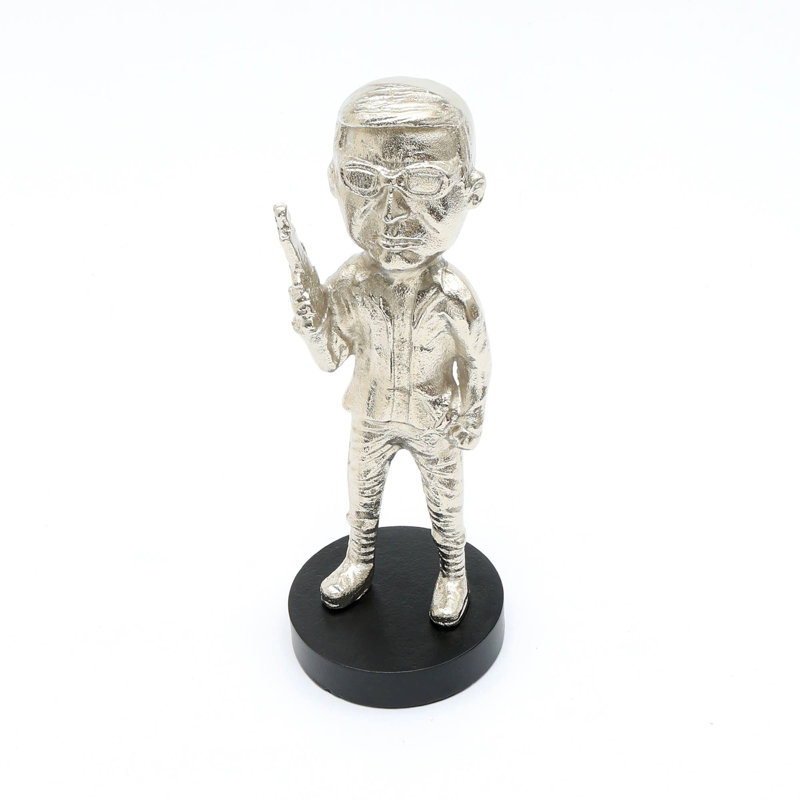 Sculpture | Decorative Aluminum Sculpture on Base-5x5x13"