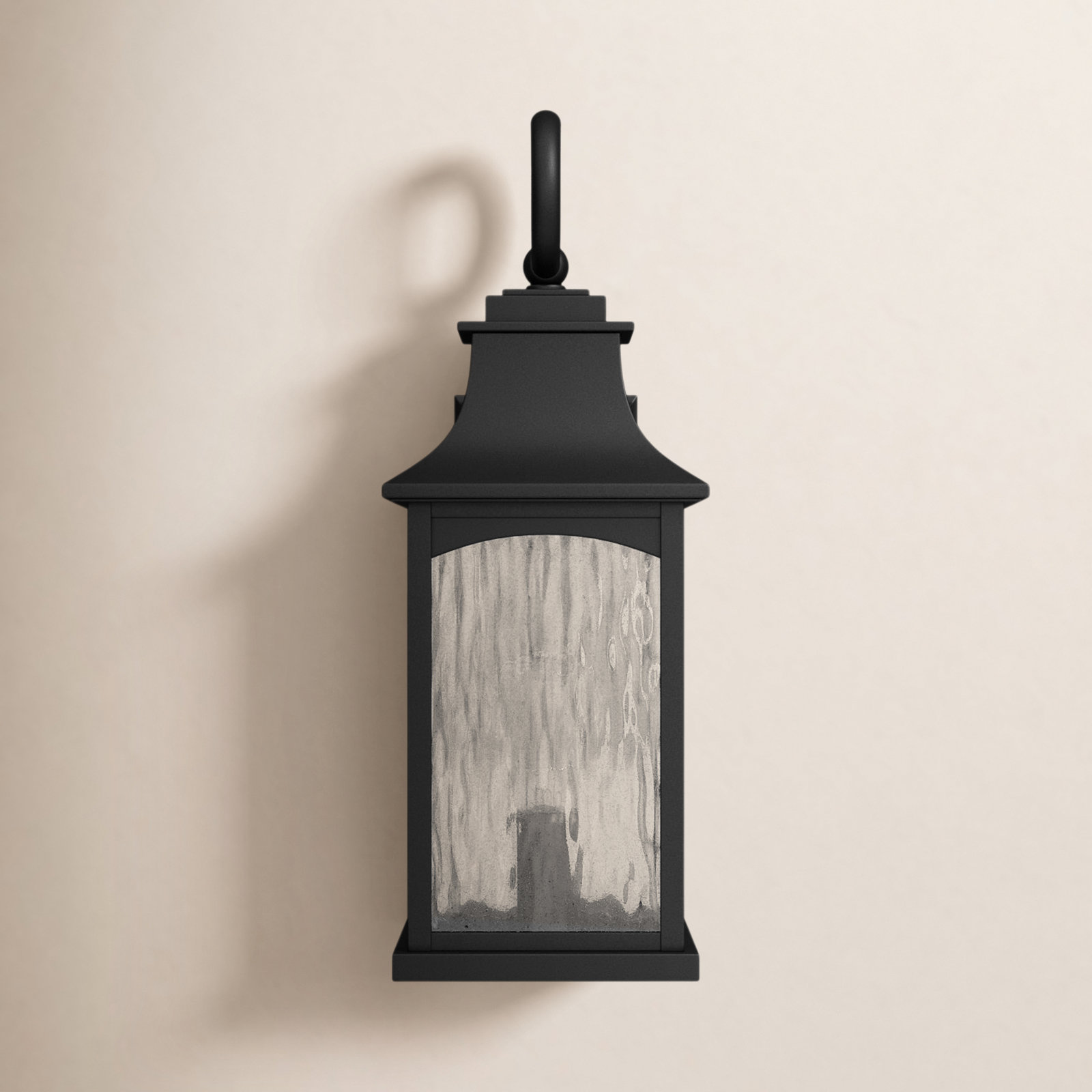 Outdoor Wall Lantern, Black, 3 - Bulb, 23.75'' H X 8.5'' W X 12'' D