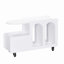 Table de bout mobile avec roulettes verrouillables ON-TREND, table d'appoint de style crème avec tiroir de rangement, table de chevet étroite de 11,8 pouces avec rangement multicouche, salon, blanc-2038654154