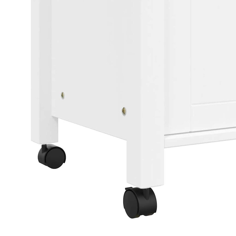 vidaXL Kitchen Trolley MONZA 33.1"x15.7"x34.8" Solid Wood Pine, White