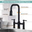 Bridge-Style Kitchen Faucet With Dual Handles And A Pull-Down Spray Head, Designed For Installation On A 3-Hole Kitchen Sink-104332684