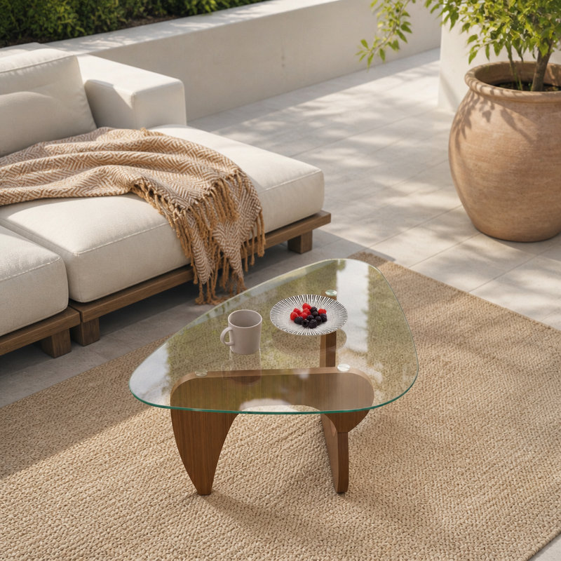 Table basse de style campagnard Mid-Century