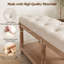 Linen Upholstered Storage Bench