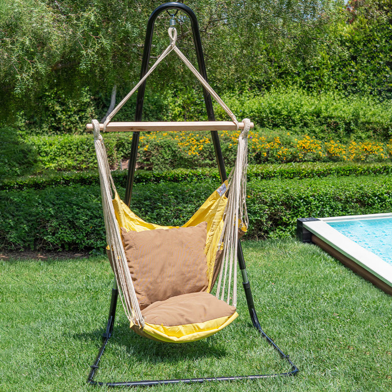 Chaise hamac Christobel, Jaune/brun