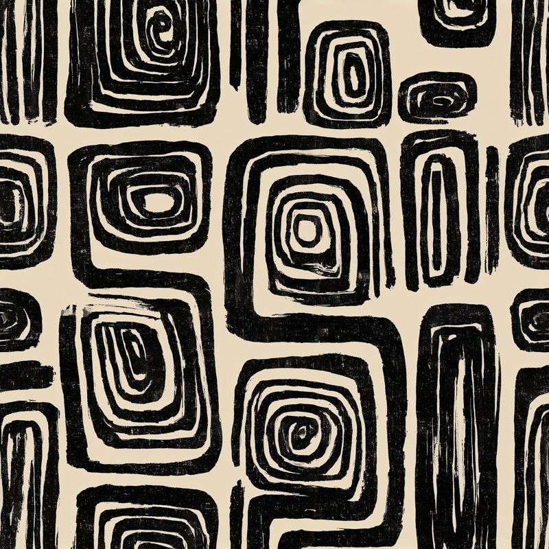 Papier peint moderne Mid Century, Non-Woven Non-Pasted