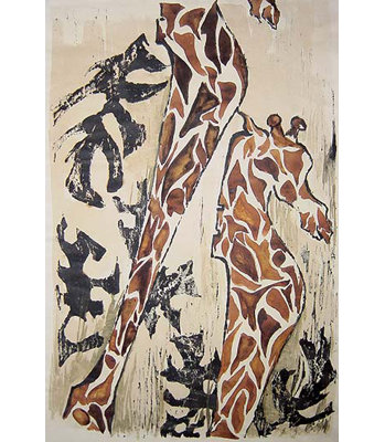 « girafes » par norma kramer, impression