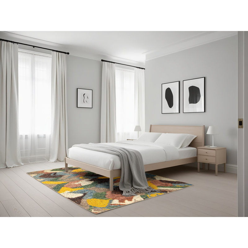 Tapis abstrait moderne 2536, Rectangle 5 pi x 7 pi