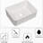 16"x12" Ceramic Rectangular Bathroom Vessel Sink - White, Modern Design, Stain- Modern, Stain Resistance