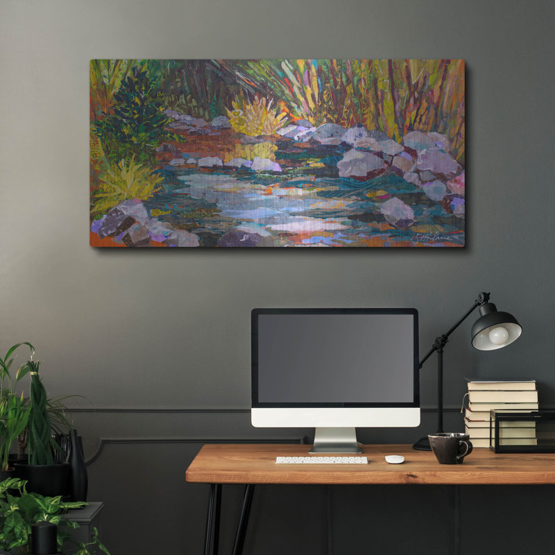 «Oak Creek Sedona» par St. Hilaire Elizabeth, art mural en métal, H 24 po x l 48 po