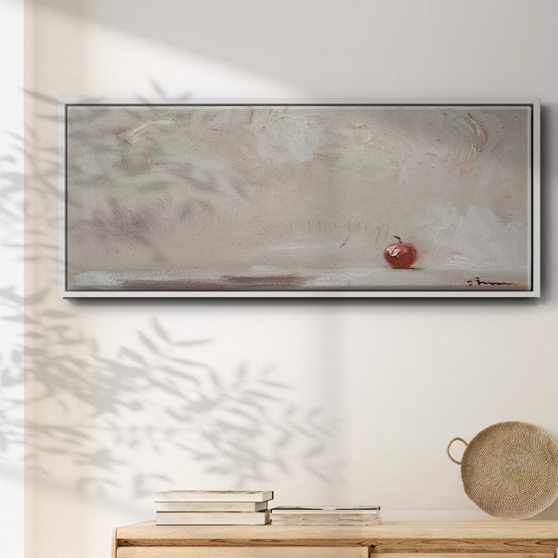 Lonley Apple- Framed Canvas, 24" H x 60" W