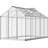 6x8 Ft Heavy-Duty Walk-in Polycarbonate Greenhouse with Aluminum Frame, Sliding Door, Adjustable Roof Vent and Efficient Drainage for Garden or Backyard-124939114