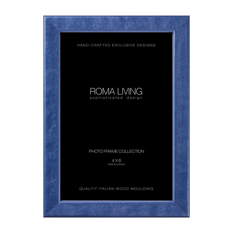 Lavo Wood Matte Picture Frame, Shimmering Blue, 4" x 6"
