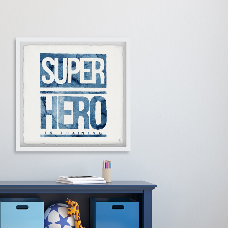 Art encadré "Superhero in Entrainement" par czerwinski, H 18 po x l 18 po x P 1,5 po
