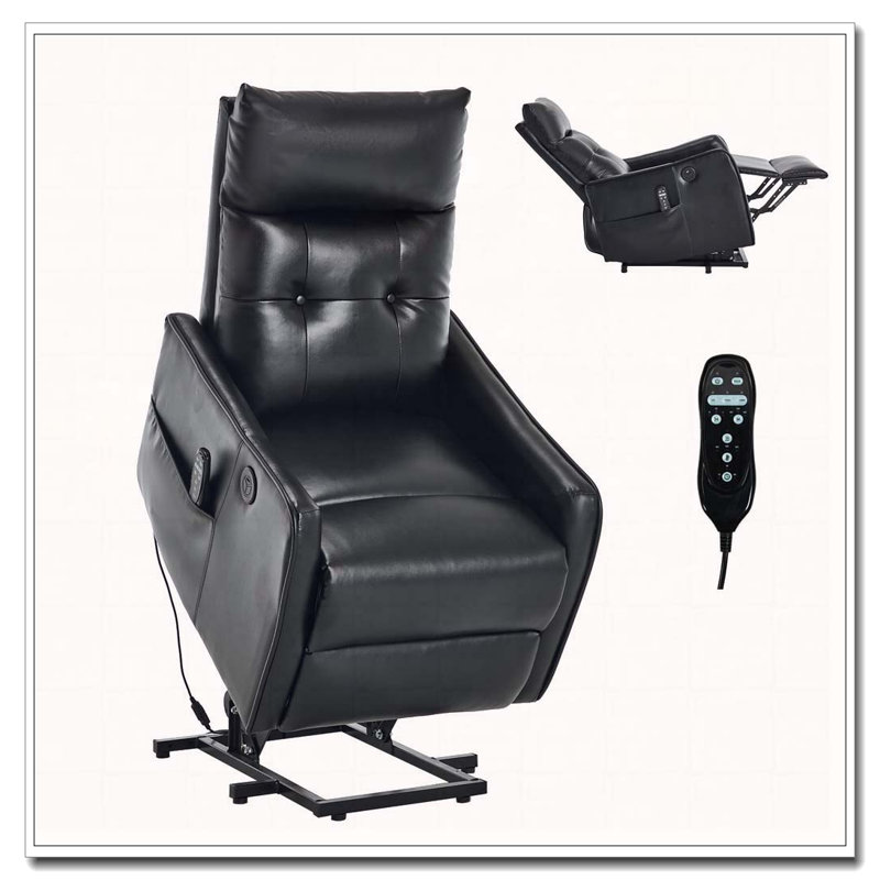 Power Lift Recliner Chair with Massage and Heat for Elderly, Heavy Duty Motion Mechanism and One USB for Charging
