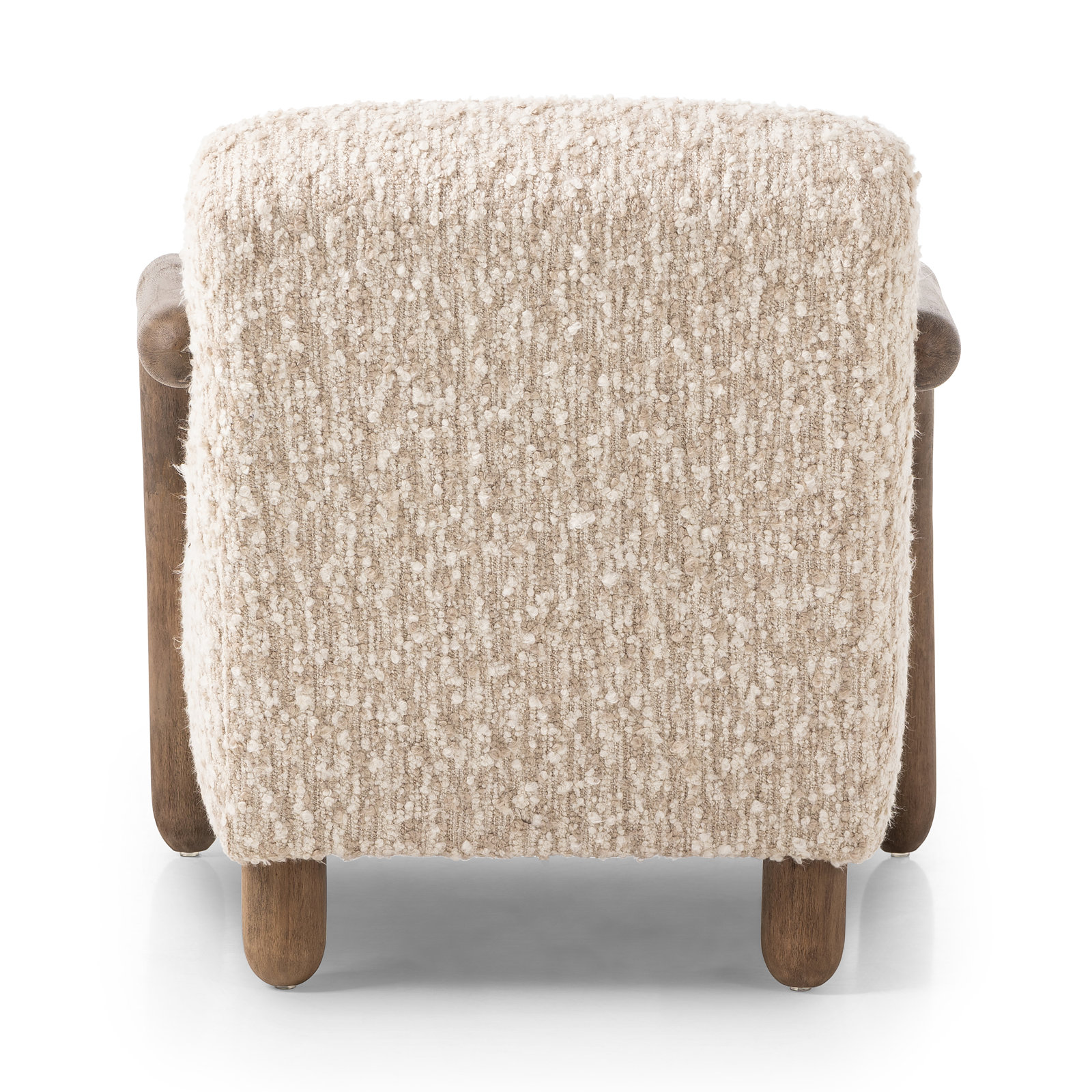 Risco Shearling Accent Chair, Distressed Natural, Solema Cream Acrylic, Distressed Natural