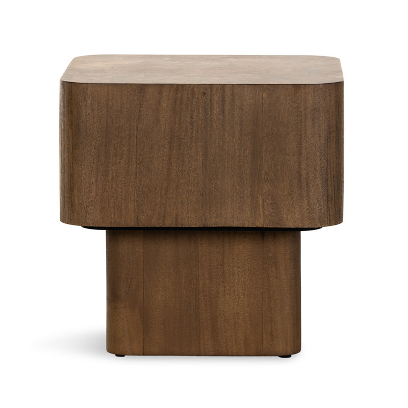 Blanco End Table, Warm Umber Burl