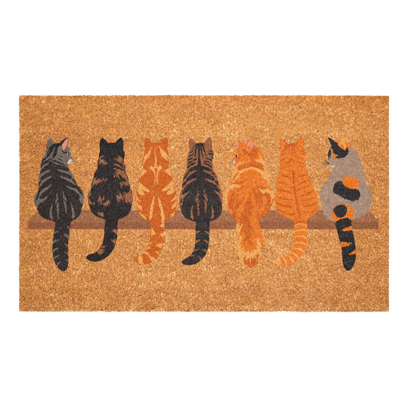Maegan Non-Slip Animal Print Doormat, 17" x 29"