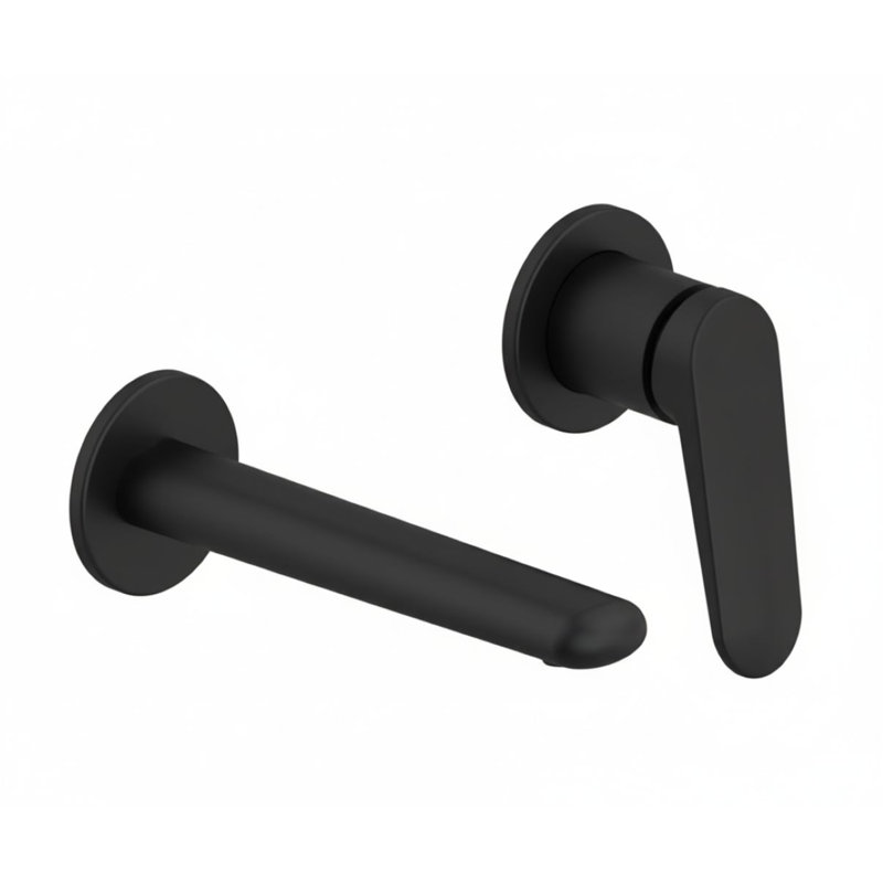 Vibiana 8" Single-Handle Wall Mounted Bathroom Faucet, Matte Black