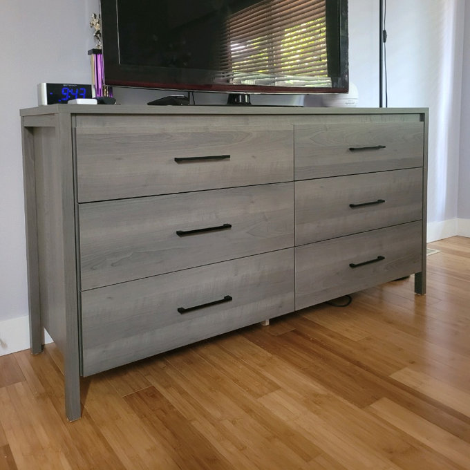 south shore grey dresser South Shore Maddox Dresser in Gray Oak