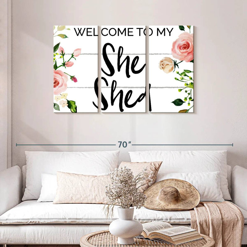 She Shed Set I, H 28 po x l 45 po