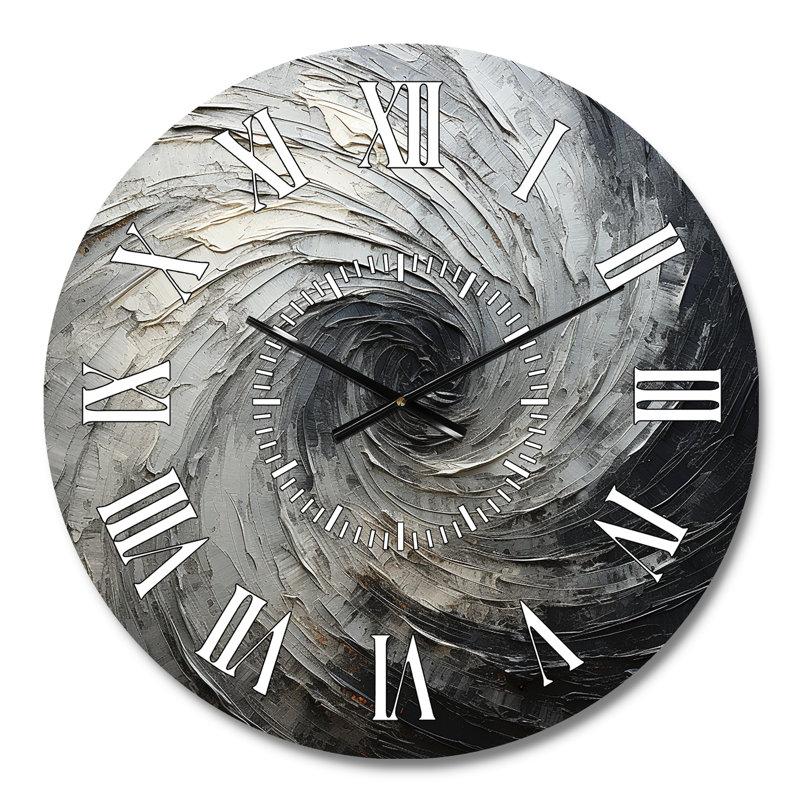 Horloge murale grise et noire, Médium