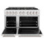 ZLINE 48" Classic Double Oven Gas Range in DuraSnow Stainless w/ 8 Brass Burners