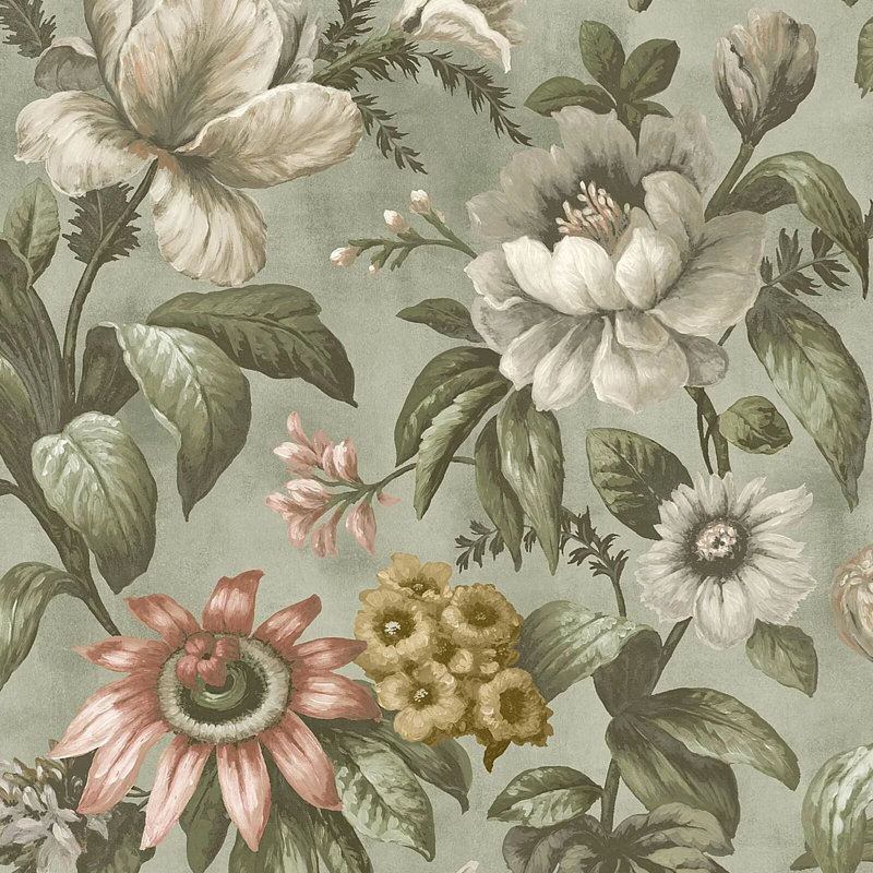 Superfresco Easy Gardenia Floral Wallpaper, Light Green