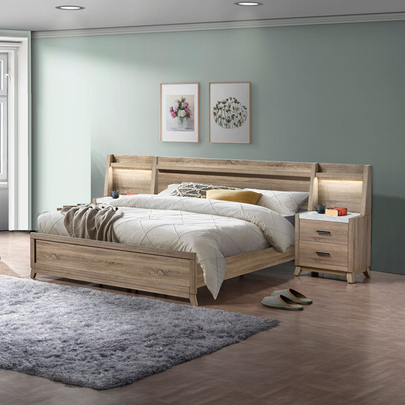 Mobilier de chambre à coucher 1pc, Grand lit