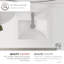 Lavabo de salle de bain rectangulaire encastré en porcelaine blanche 21,25 po x 18 po