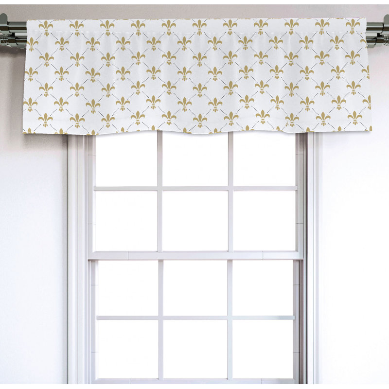 Sateen Floral Ruffled Window Valance
