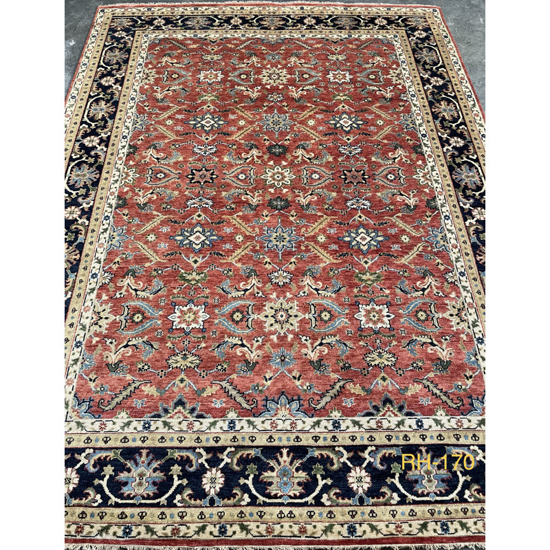 Tapis en laine noué à la main Heriz, Rectangulaire 8 pi x 10 pi