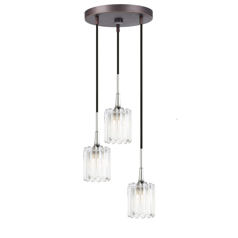 Massa 3 - Light Cluster Pendant, Chrome/Bronze, Halogen