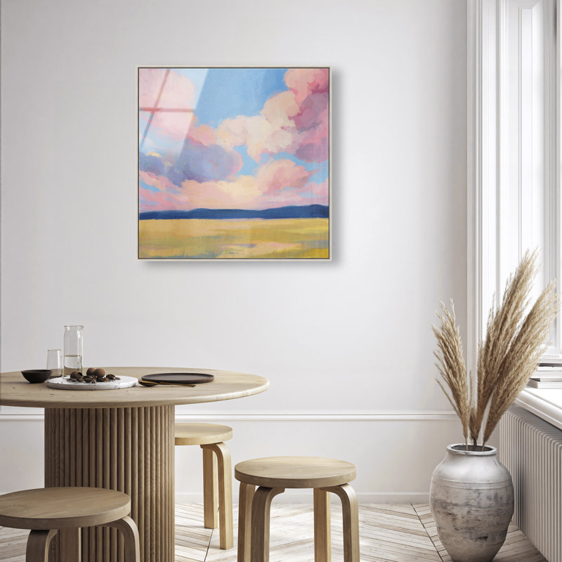 Blushing Sky Print by Oliver Gal, 31" H x 31" W, Silver Floater Frame