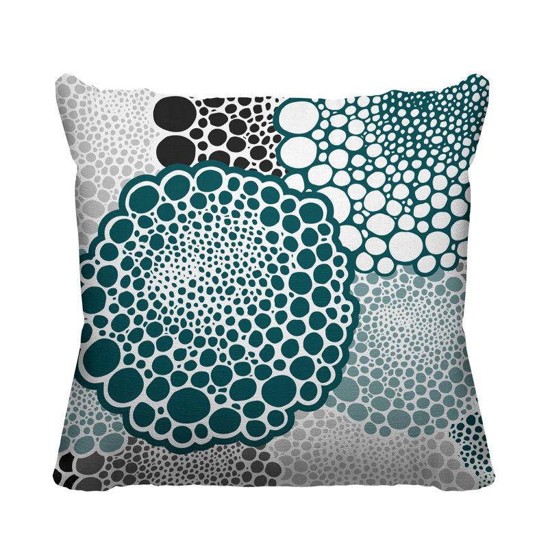 Coussin Bryony, L 15 po x H 15 po, Émeraude